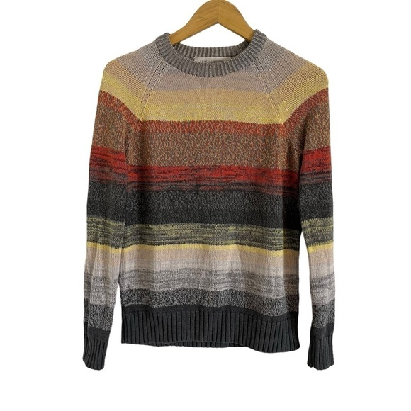 PROENZA SCHOULER Degrade Stripe Cotton Pullover Sweater - Picture 3 of 10